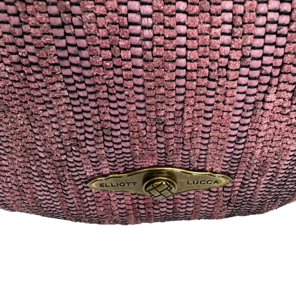 Elliott‎ Lucca Pink Woven Leather Tote Hobo Shoulder Bag - Picture 3 of 12